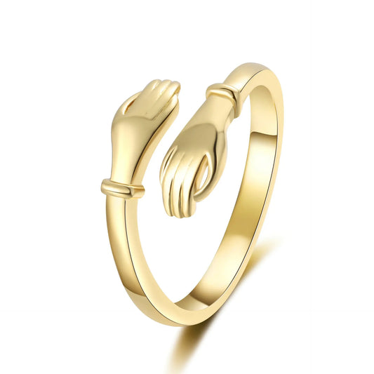 Embrace - Hug - Hands Adjustable Ring